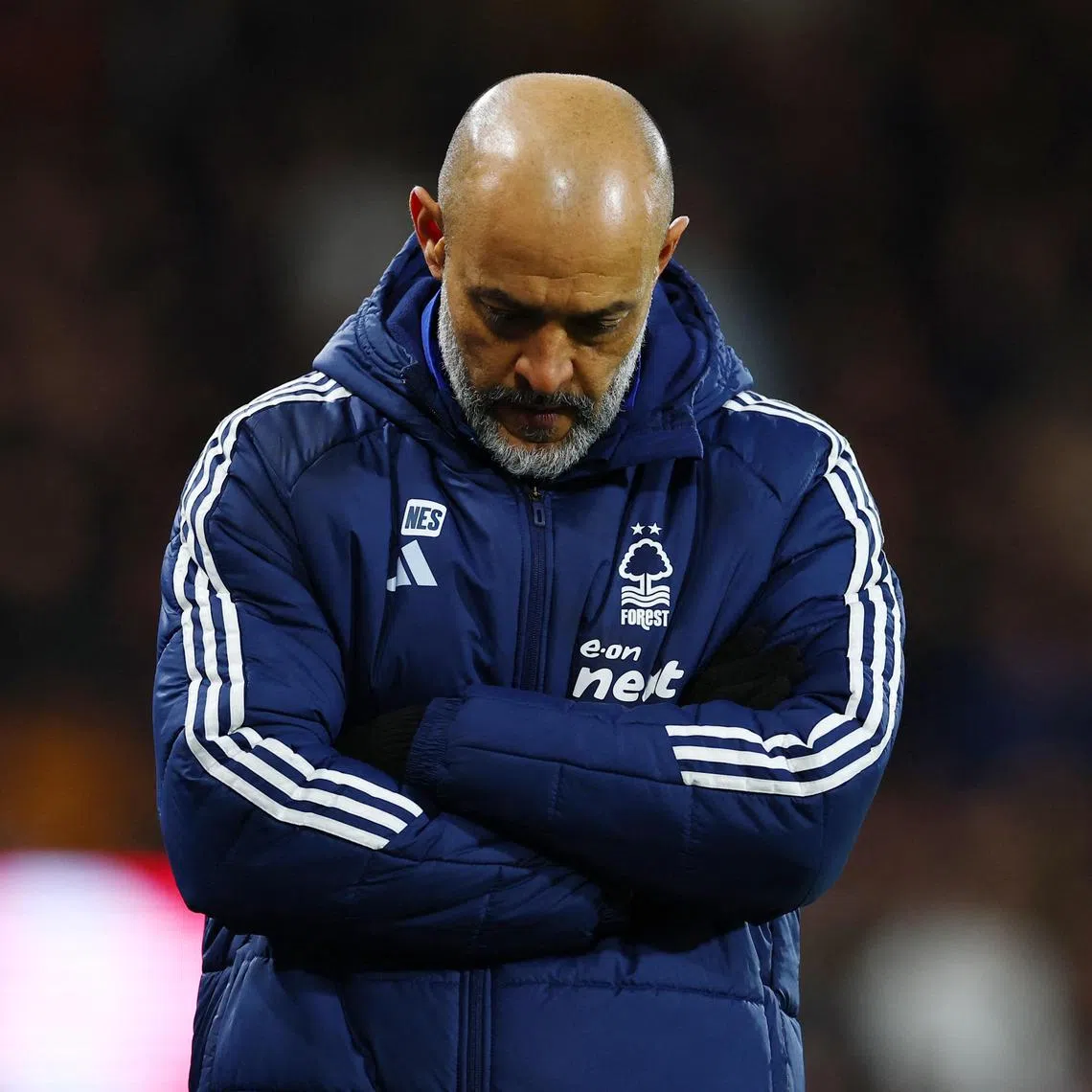 Nottingham Forest manager Nuno Espirito Santo looks dejected after losing 5-0 to Bournemouth in the English Premier League on Jan 25. The defeat ended an eight-game unbeaten run for Forest.