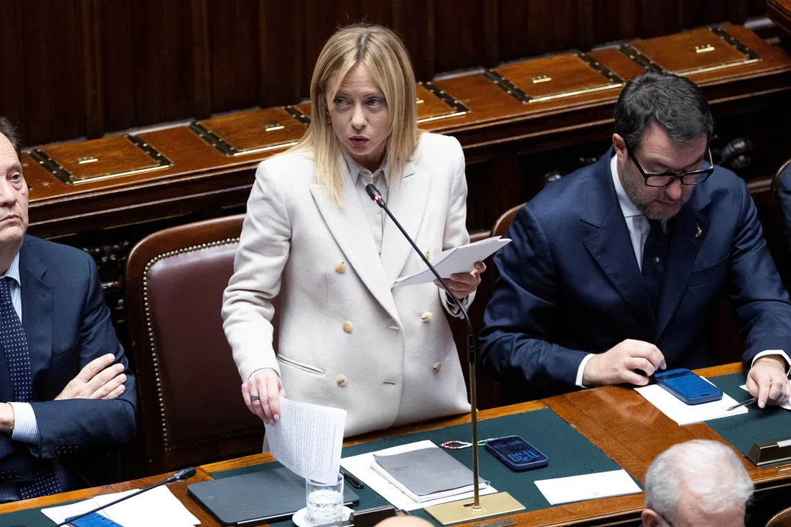 Italy's Meloni says using frozen Russian assets for Ukraine 'far from easy' ahead of EU summit