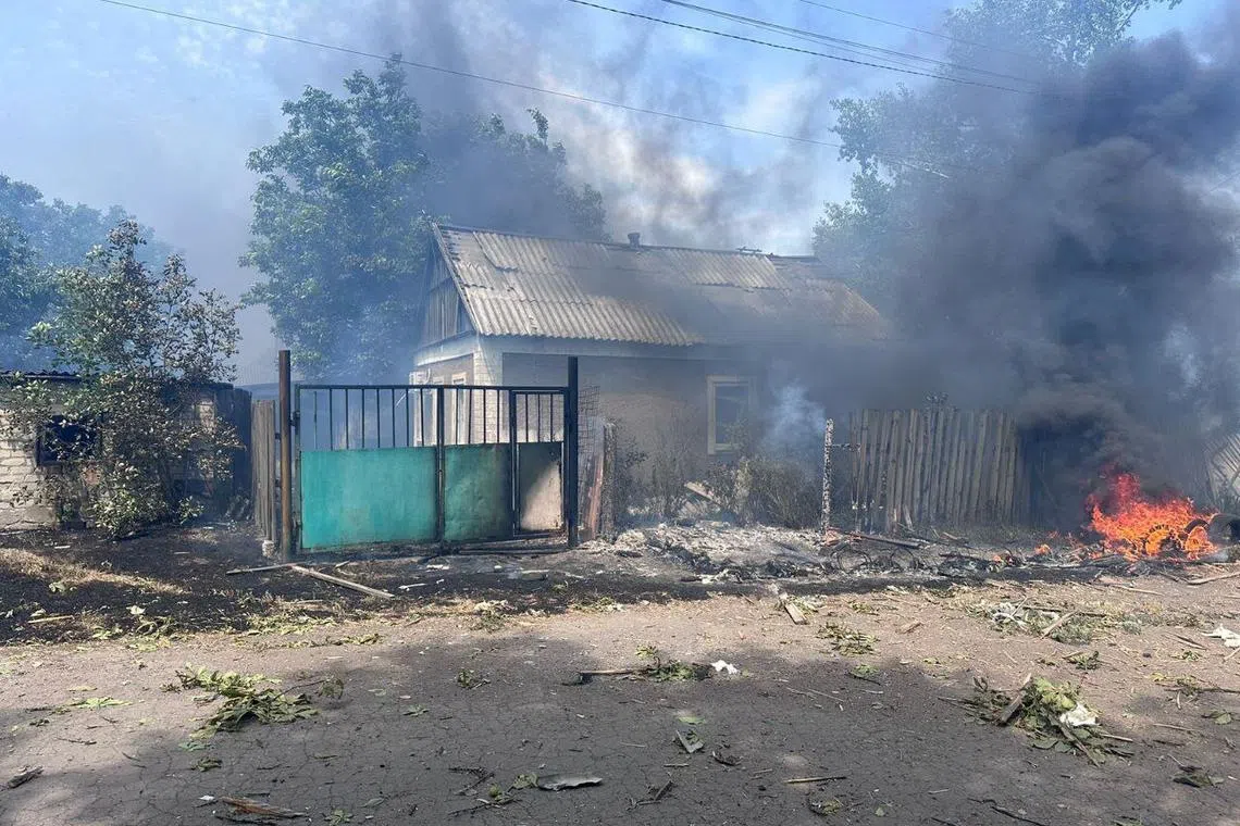 Two people were killed, and two more were injured in the town of Selydove, Ukraine.