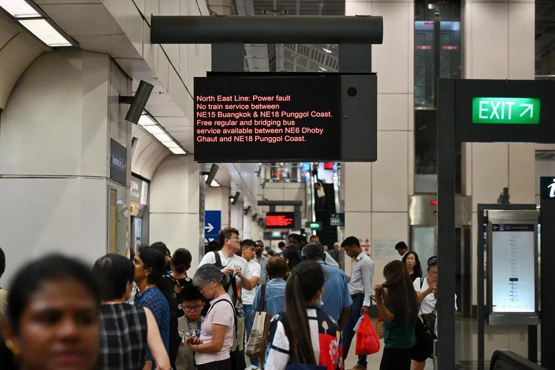 The disruption affecting the North East Line on Aug 12, 2025 lasted three hours, with the incident being one of at least 15 that plagued the MRT and LRT systems from July to September 2025.