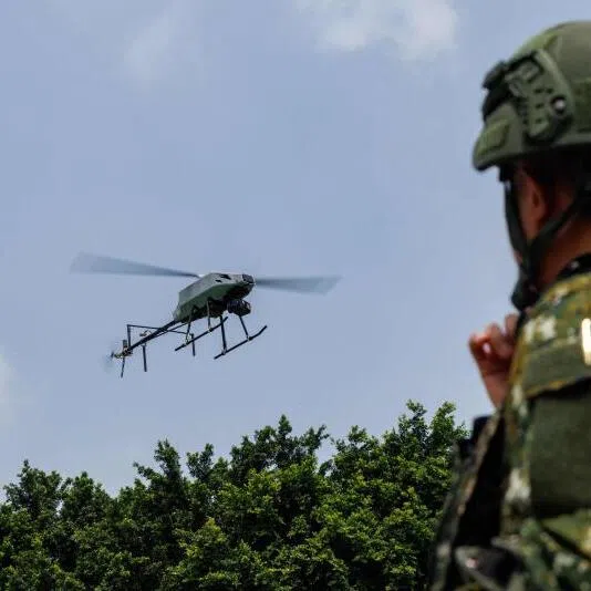 A Taiwanese military Tactical-2 unmanned aerial vehicle being deployed in Chang-Hua county during the annual Han Kuang exercise in August.