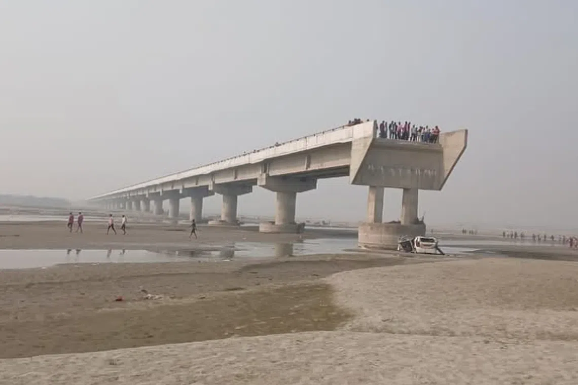 The victims' car plummeted more than 15m before hitting the Ramganga riverbed.