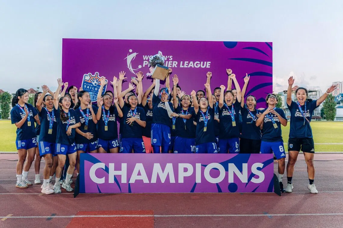 The Lion City Sailors recapture the Women’s Premier League title they last won in 2024, after a 20-0 win over Hougang United on June 27.