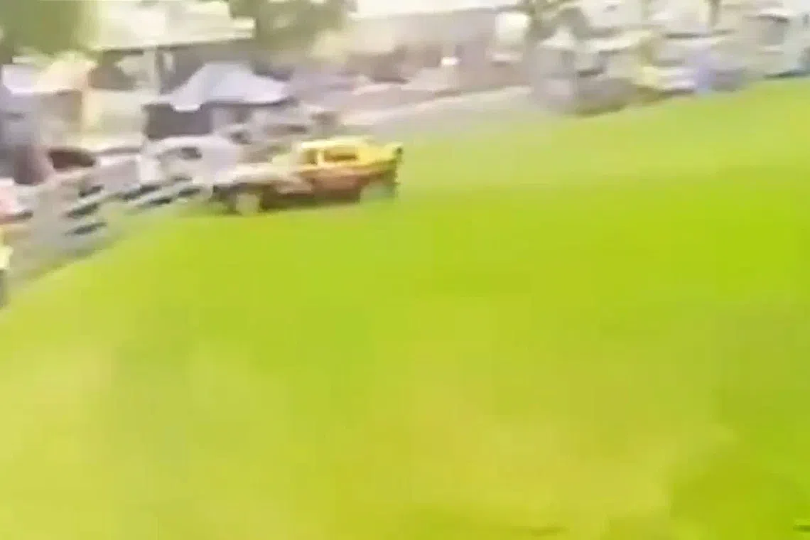 The car was taking part in a race on the evening of Nov 15 when it flew through a fence and into a crowd of bystanders in Walcha.