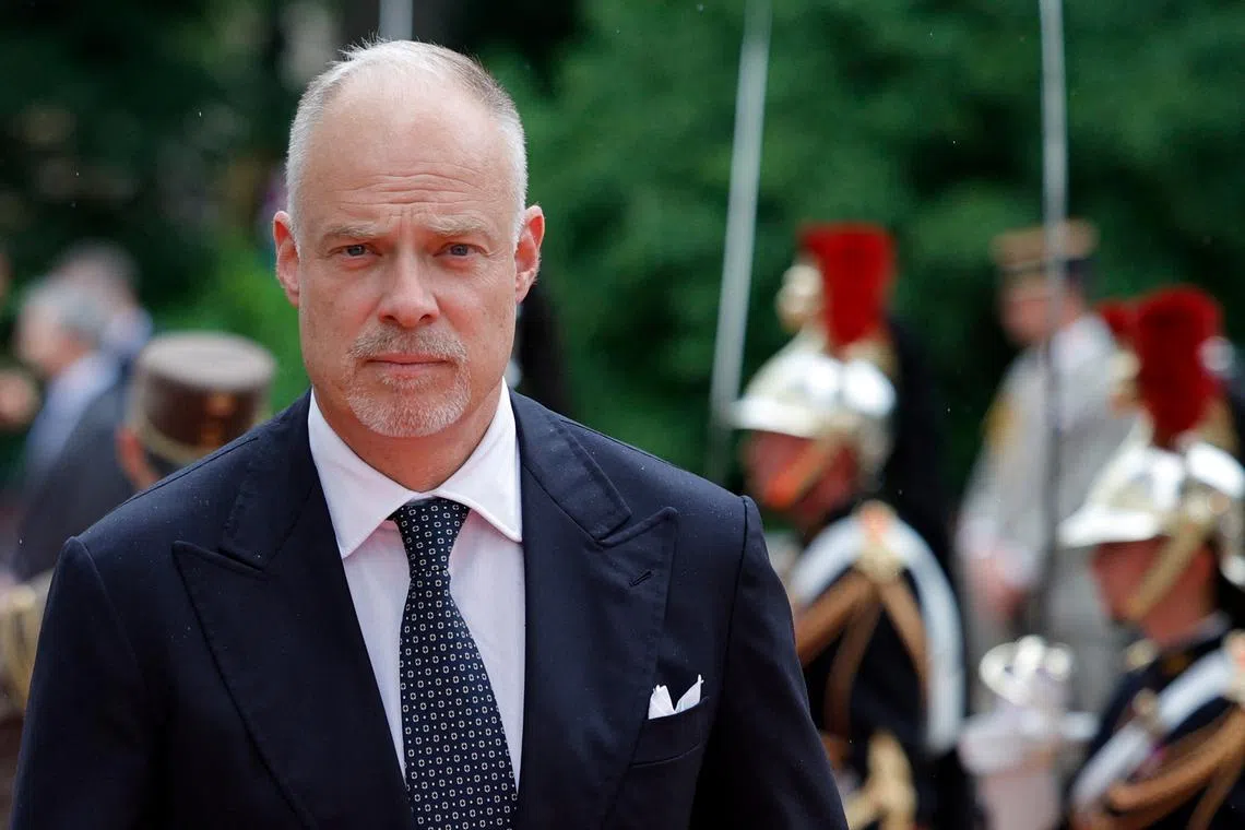 FILE PHOTO: Hungary's Defence Minister Kristof Szalay-Bobrovniczky arrives to take part in the European Air Defence Conference gathering 18 Defence ministers, at Les Invalides in Paris on June 19, 2023.  GEOFFROY VAN DER HASSELT/Pool via REUTERS/File Photo