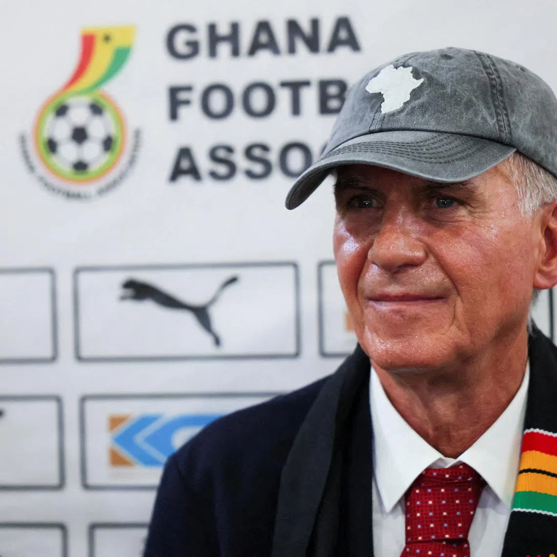 FILE PHOTO: Carlos Queiroz, 73, attends a press conference as he assumes the role of head coach of Ghana’s national soccer team, Black Stars, ahead of the 2026 FIFA World Cup, in Accra, Ghana, April 23, 2026. REUTERS/Francis Kokoroko/File Photo
