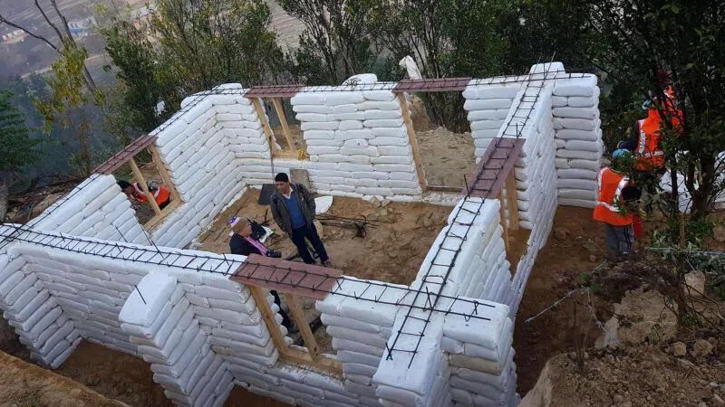 After the massive 2015 earthquake in Nepal, Operation Hope Foundation (OHF) came up with the idea of homes made with rice bags filled with soil.