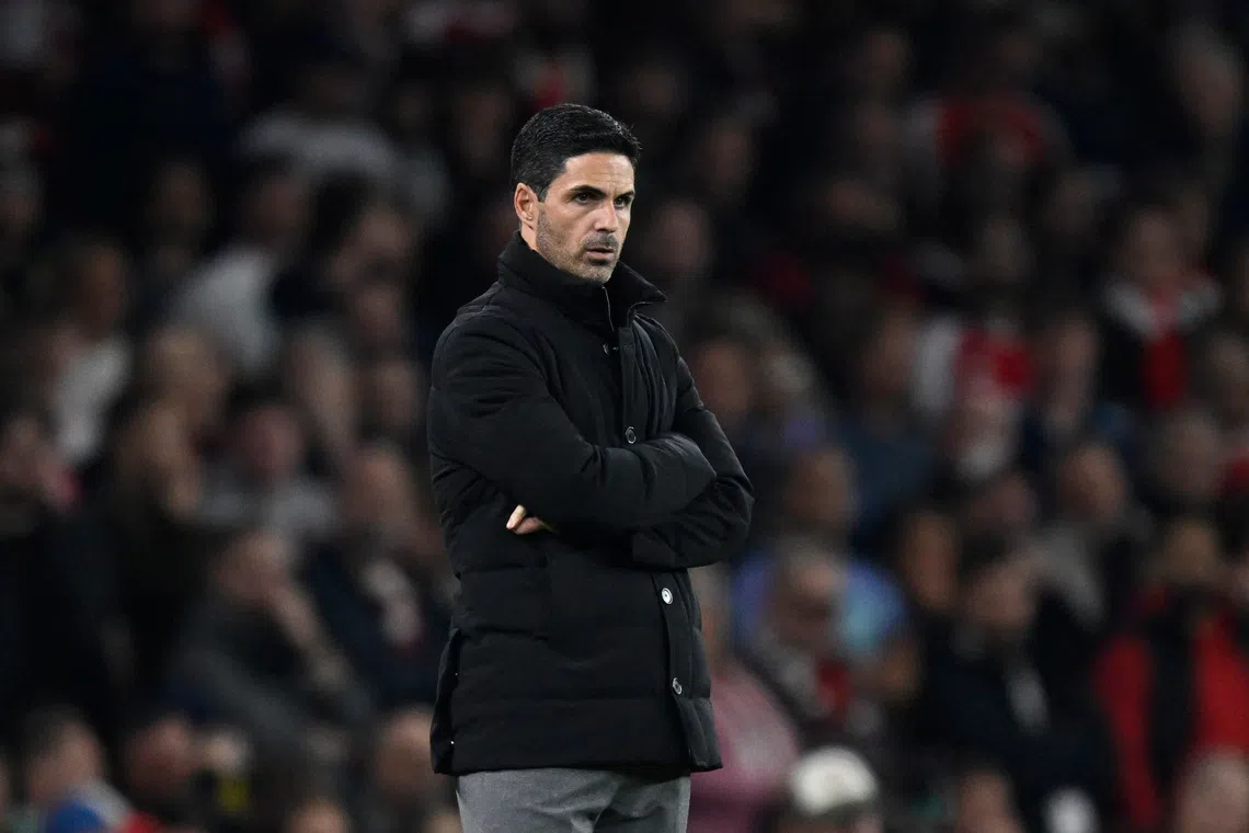 Soccer Football - UEFA Champions League - Arsenal v Olympiacos - Emirates Stadium, London, Britain - October 1, 2025 Arsenal manager Mikel Arteta REUTERS/Tony O Brien
