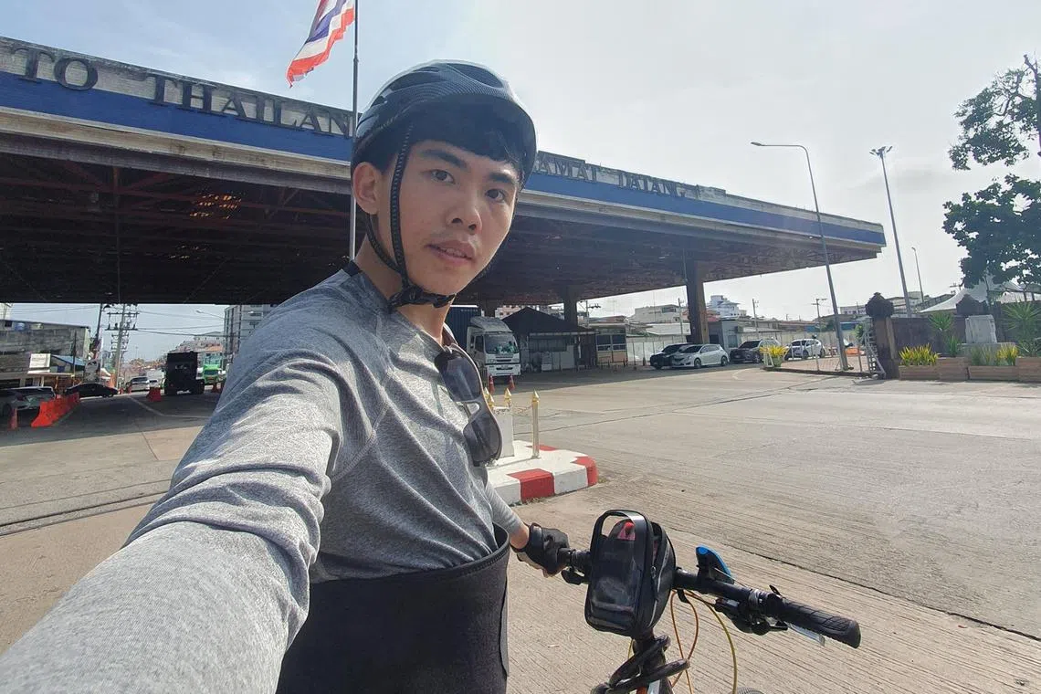 Entrepreneur Jeshua Soh, 29, departed Singapore on April 28 and cycled for two weeks to reach Bangkok on May 11. 