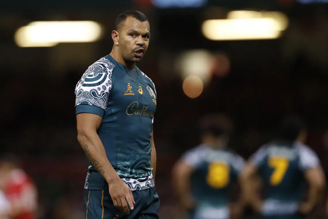 Rugby Union - Autumn International - Wales v Australia - Principality Stadium, Cardiff, Wales, Britain - November 20, 2021 Australia's Kurtley Beale reacts Action Images via Reuters/Andrew Boyers/File Photo