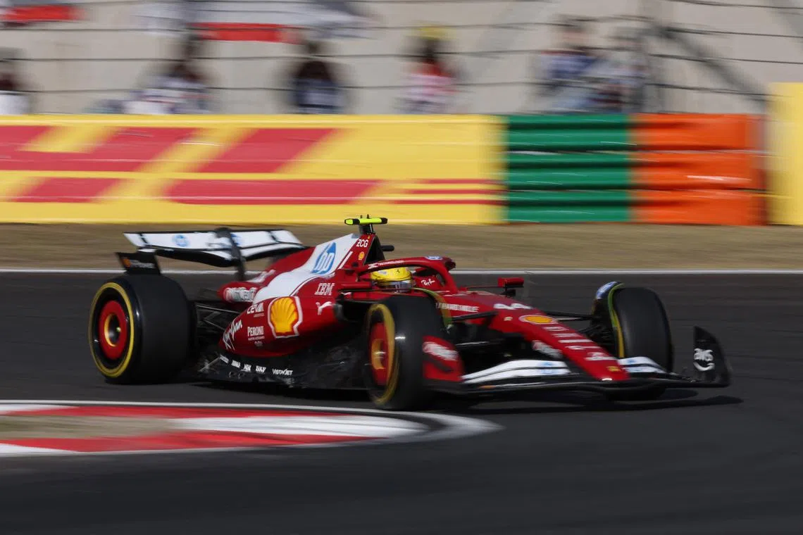 Formula One F1 - Chinese Grand Prix - Shanghai International Circuit, Shanghai, China - March 21, 2025 Ferrari's Lewis Hamilton during the sprint qualifying REUTERS/Tyrone Siu