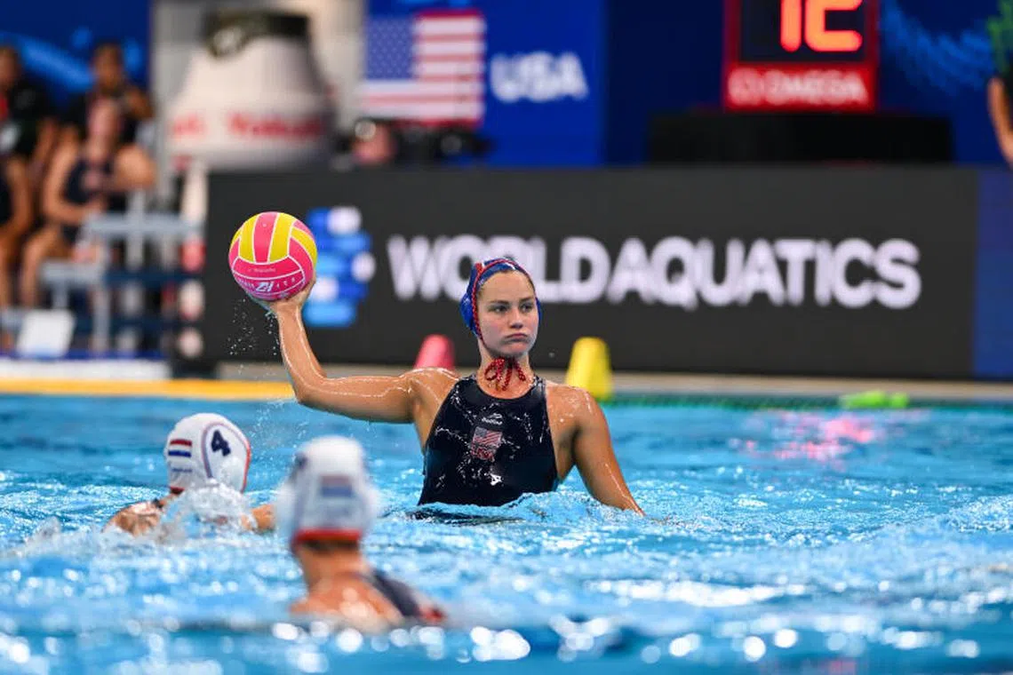 US womens' centreback Jovana Sekulic, 22, during the Group B Netherlands vs USA on July 13, 2025.