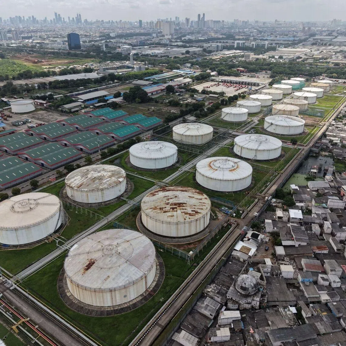 Fuel storage tanks in Jakarta on Feb 25. What ASEAN has been missing is a genuinely regional energy architecture designed to capture the full value of the region’s diverse resource endowment.