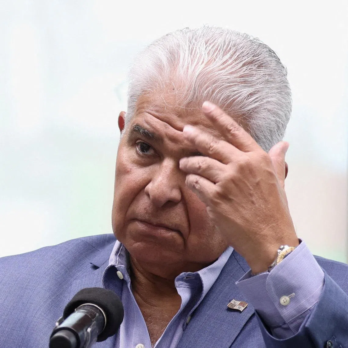 FILE PHOTO: Panama's President Jose Raul Mulino delivers a press conference in Panama City, Panama, April 9, 2026. REUTERS/Aris Martinez/File Photo