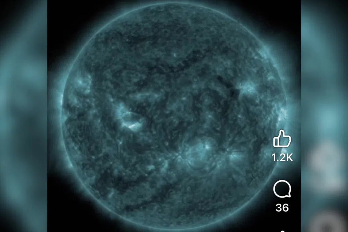 The spectacle was accompanied by a loud explosion.