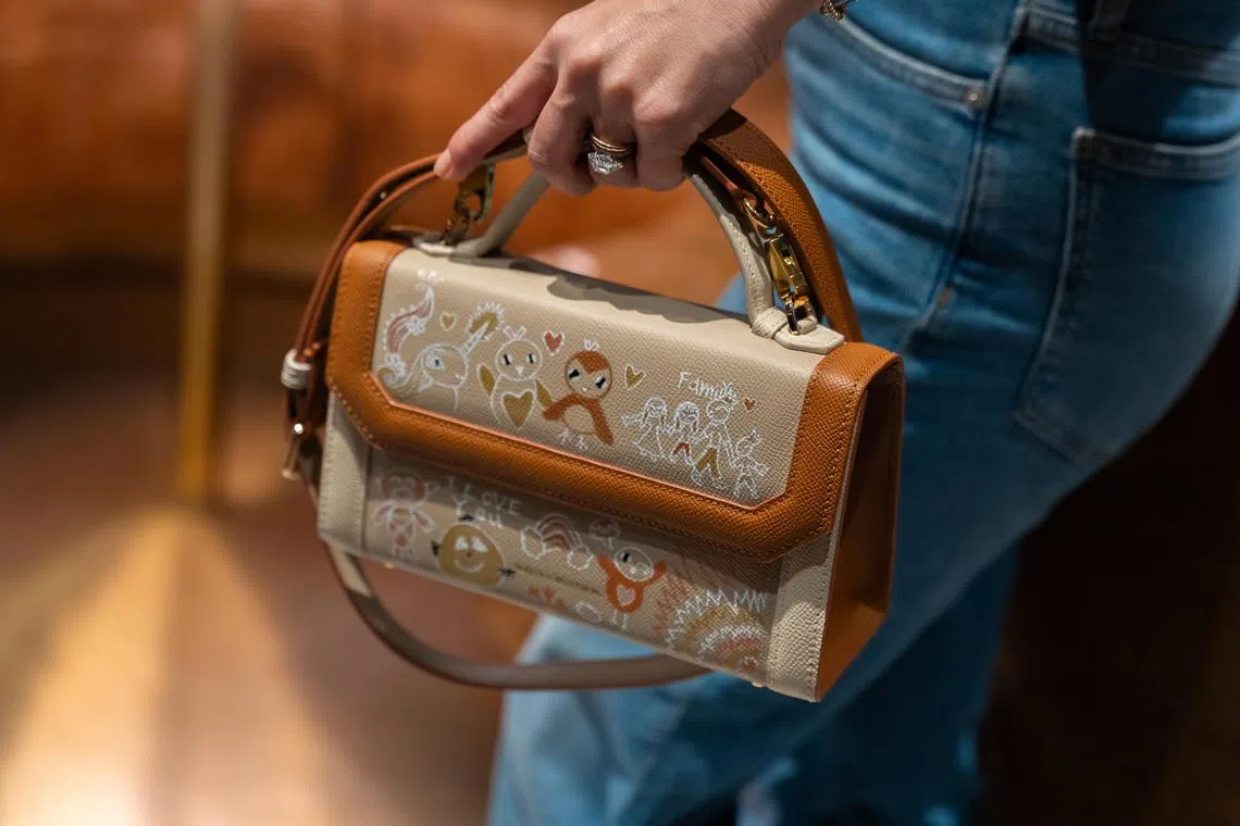 Mr Furstenburg is able to incorporate his client's kids’ drawings into or onto the bag using the marquage technique.