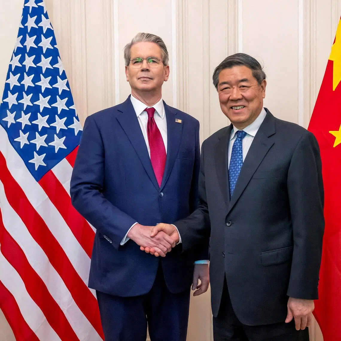 US Treasury Secretary Scott Bessent (left) will meet China's Vice-Premier He Lifeng in Seoul for a discussion before the leaders' summit in Beijing.