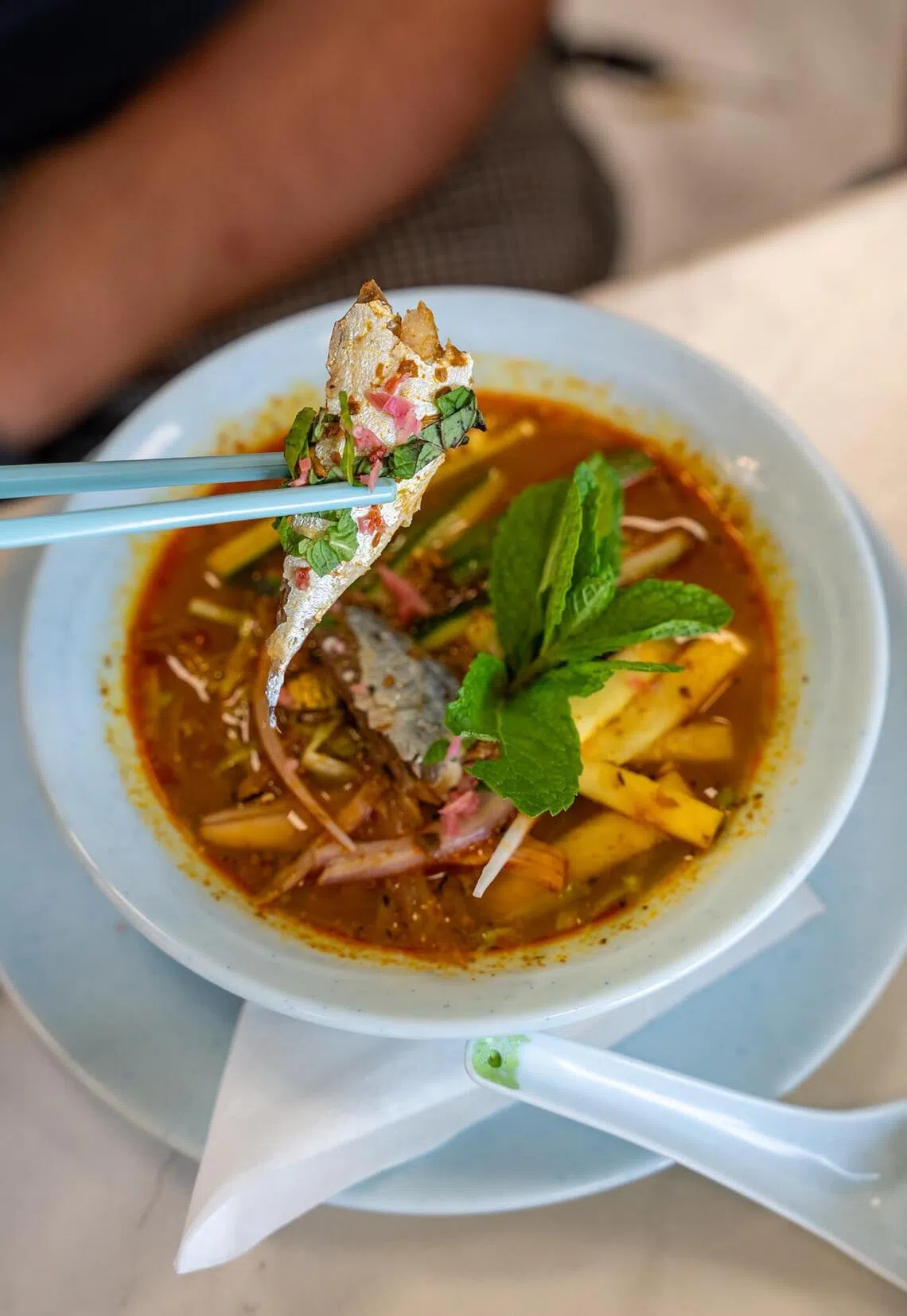 Assam laksa at Makan Stop.