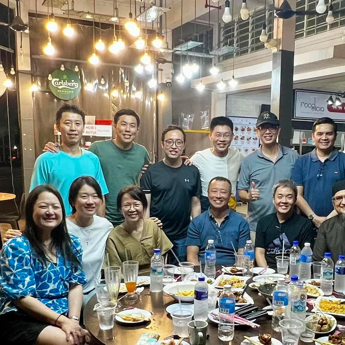 The class of 92S4 gathered for the first time in years in 2023, at this coffeeshop in Bukit Batok. The writer is seated, first from left.