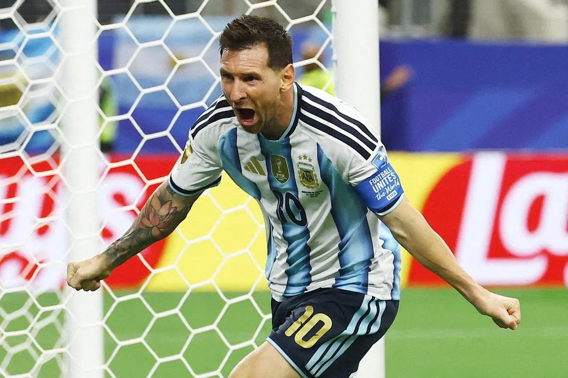 Lionel Messi has scored all five of Argentina's goals in the World Cup so far.