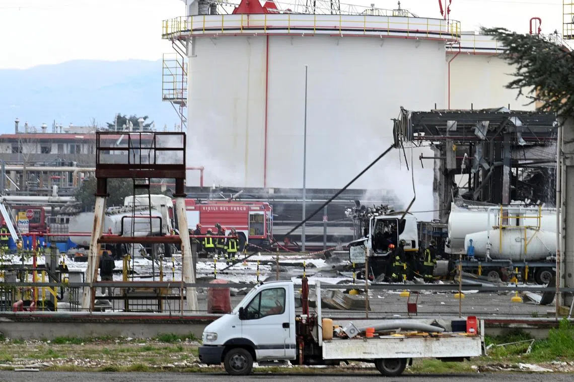 The blaze prompted warnings for residents to stay away from the area and to seek shelter indoors. It was extinguished within an hour. 