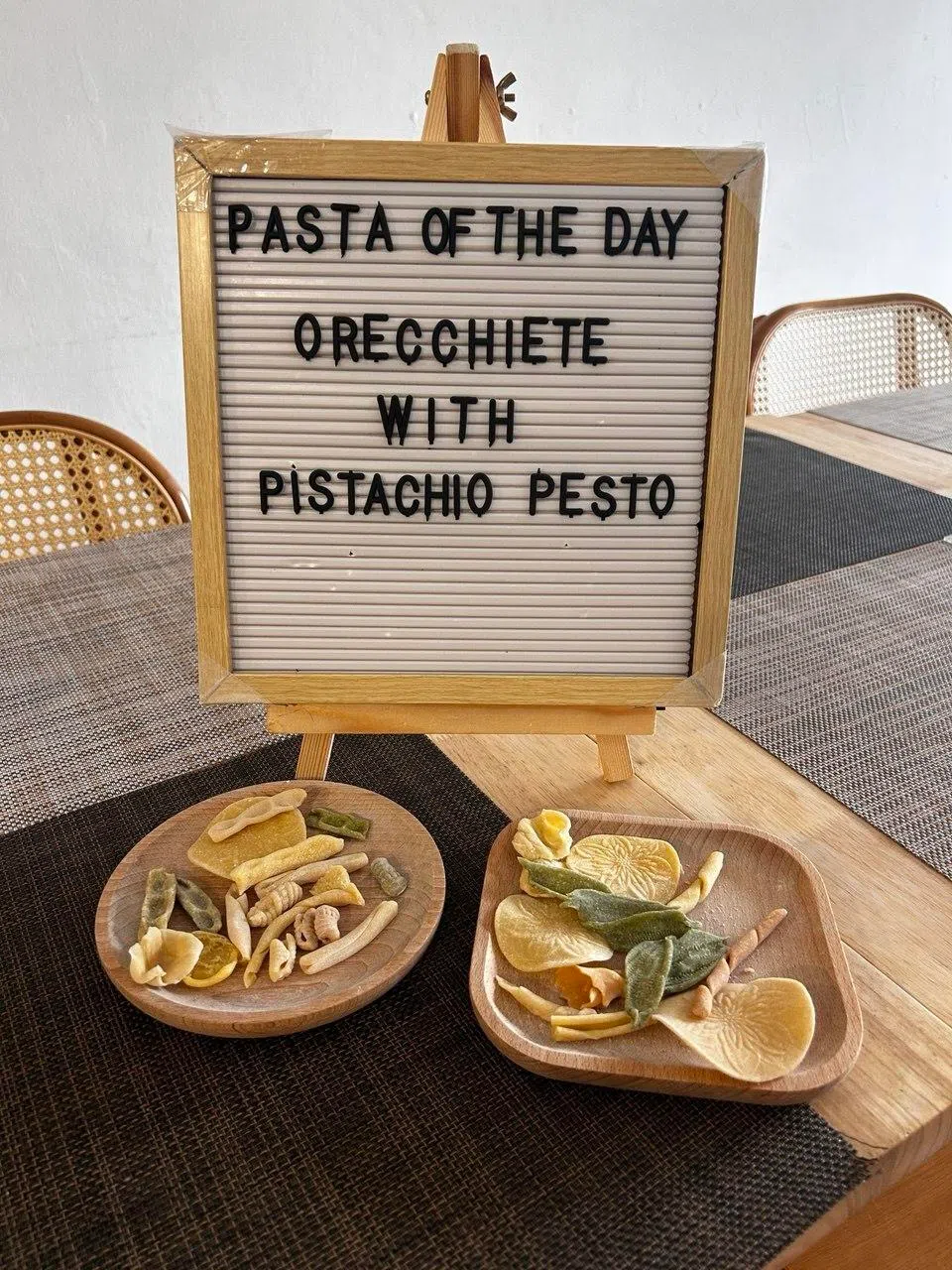 Pasta shapes Mr Lim has made. 