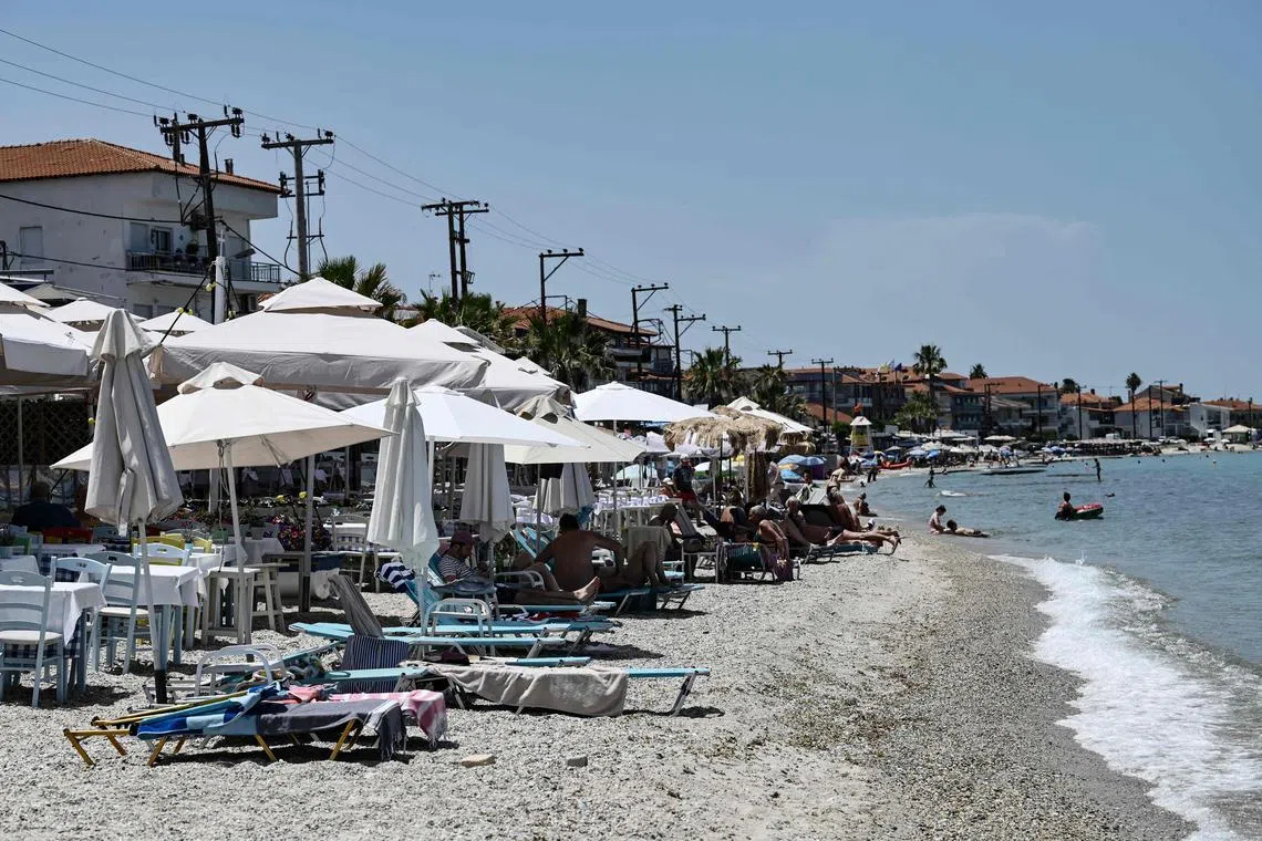 The majority of fines clamped down on sunbeds and umbrellas taking up too much space on the beach.
