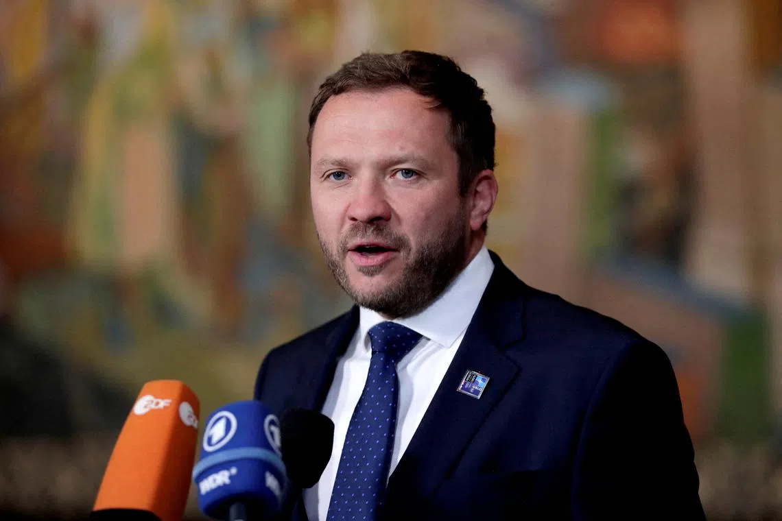 FILE PHOTO: Estonia's Foreign Minister Margus Tsahkna arrives at Oslo City Hall during NATO's informal meeting of foreign ministers in Oslo, Norway June 1, 2023. Hanna Johre/NTB/via REUTERS /File Photo