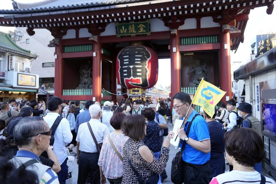 The number of foreign visitors for business and leisure was 2.16 million last month.