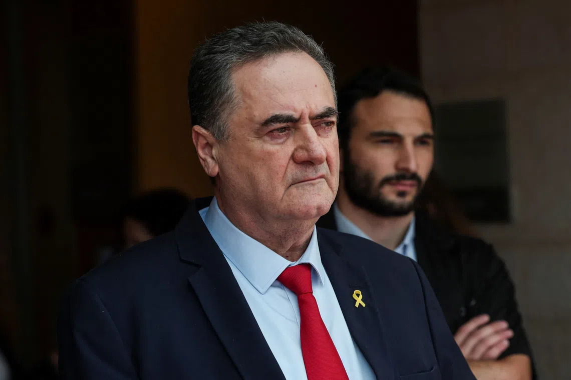 Israeli Foreign Minister Israel Katz said the Lebanese government must remove Hezbollah from southern Lebanon.