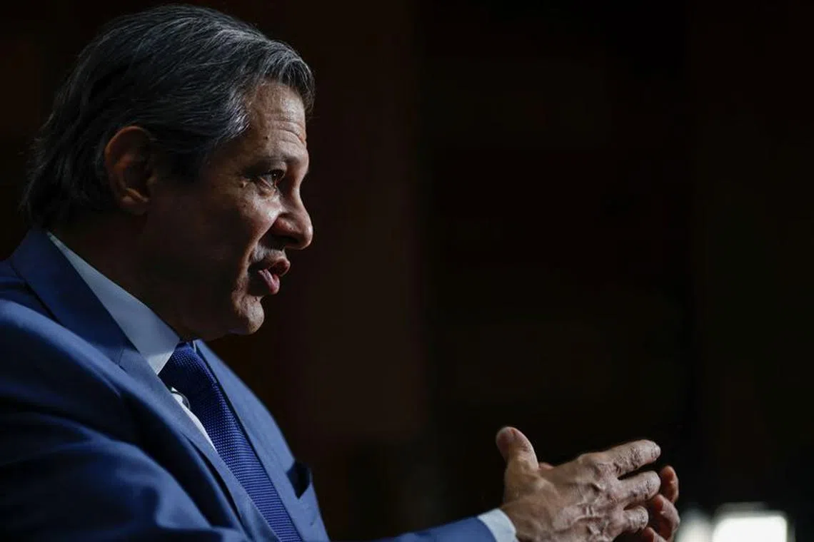 Brazil's Finance Minister Fernando Haddad attends an interview with Reuters in Brasilia, Brazil, October 18, 2023. REUTERS/Adriano Machado/File Photo
