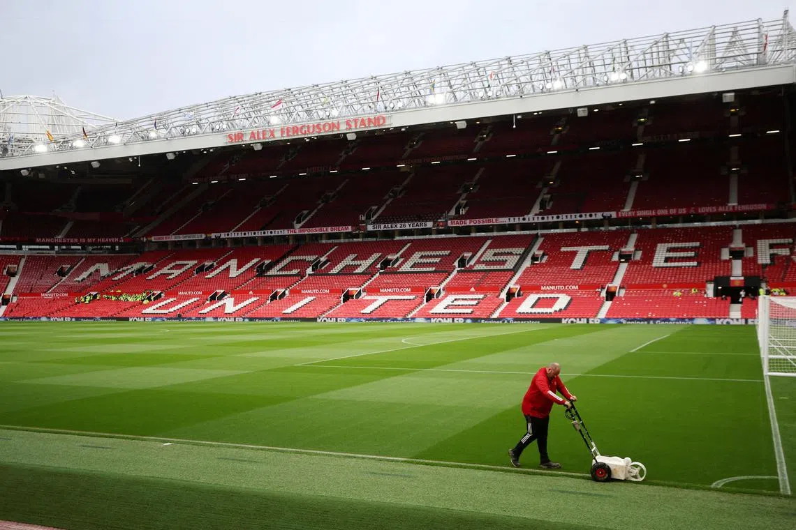 FILE PHOTO: Soccer Football - Premier League - Manchester United v Liverpool - Old Trafford, Manchester, Britain - August 22, 2022
General view inside the stadium before the match REUTERS/Phil Noble EDITORIAL USE ONLY. No use with unauthorized audio, video, data, fixture lists, club/league logos or 'live' services. Online in-match use limited to 75 images, no video emulation. No use in betting, games or single club	/league/player publications.  Please contact your account representative for further details./File Photo/File Photo