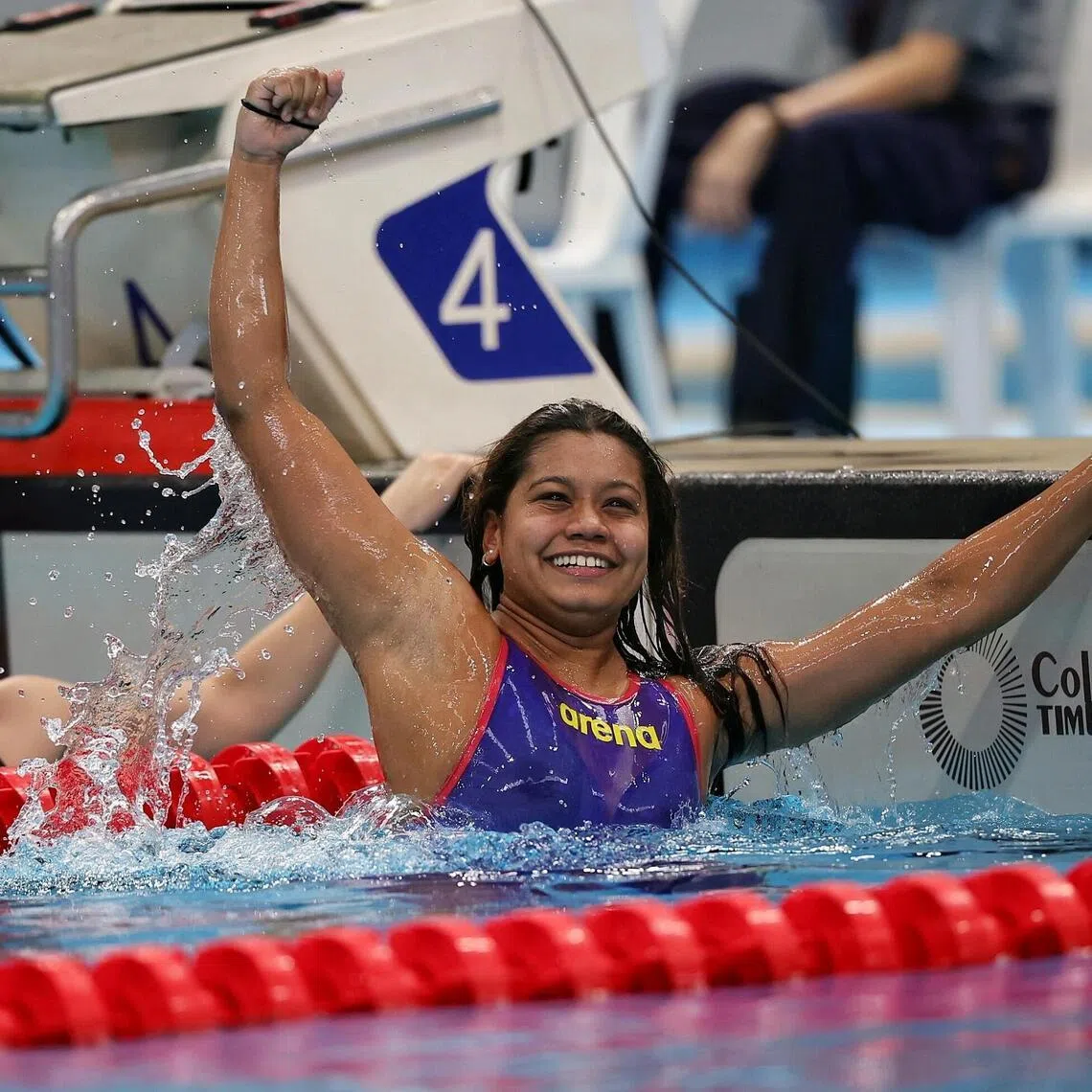 Zahra Izam anchored Anglo-Chinese School (Independent) to win the A division girls 4x50m freestyle relay final. 