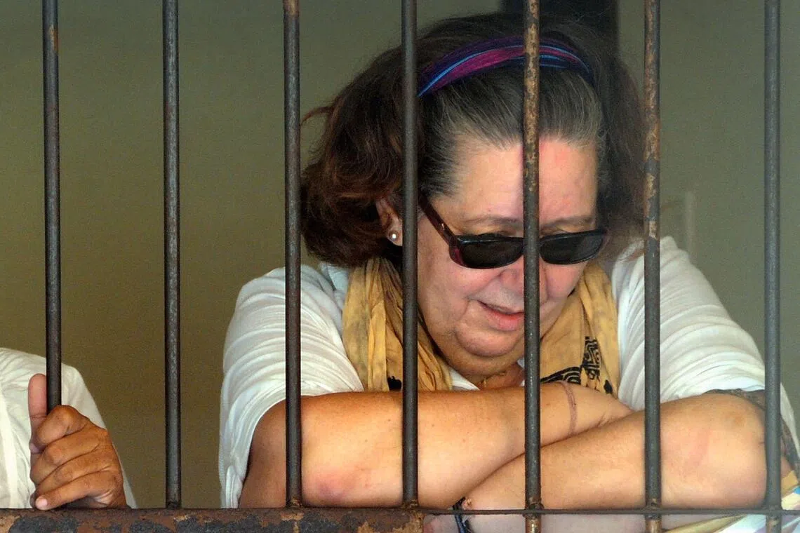 British Lindsay Sandiford reacts after she was sentenced to death for trafficking drugs worth US$2.14 million.