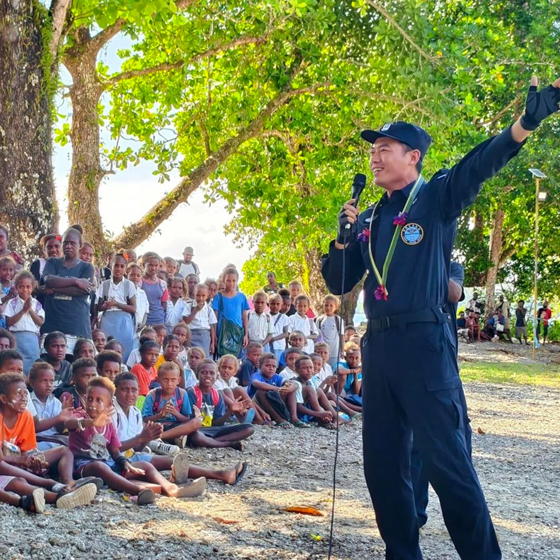 Royal Solomon Islands Police Force.

Royal Solomon Islands Police Force and China Police Liaison Team conduct community policing awareness in Malaita Province (Photo: Royal Solomon Islands Police Force)