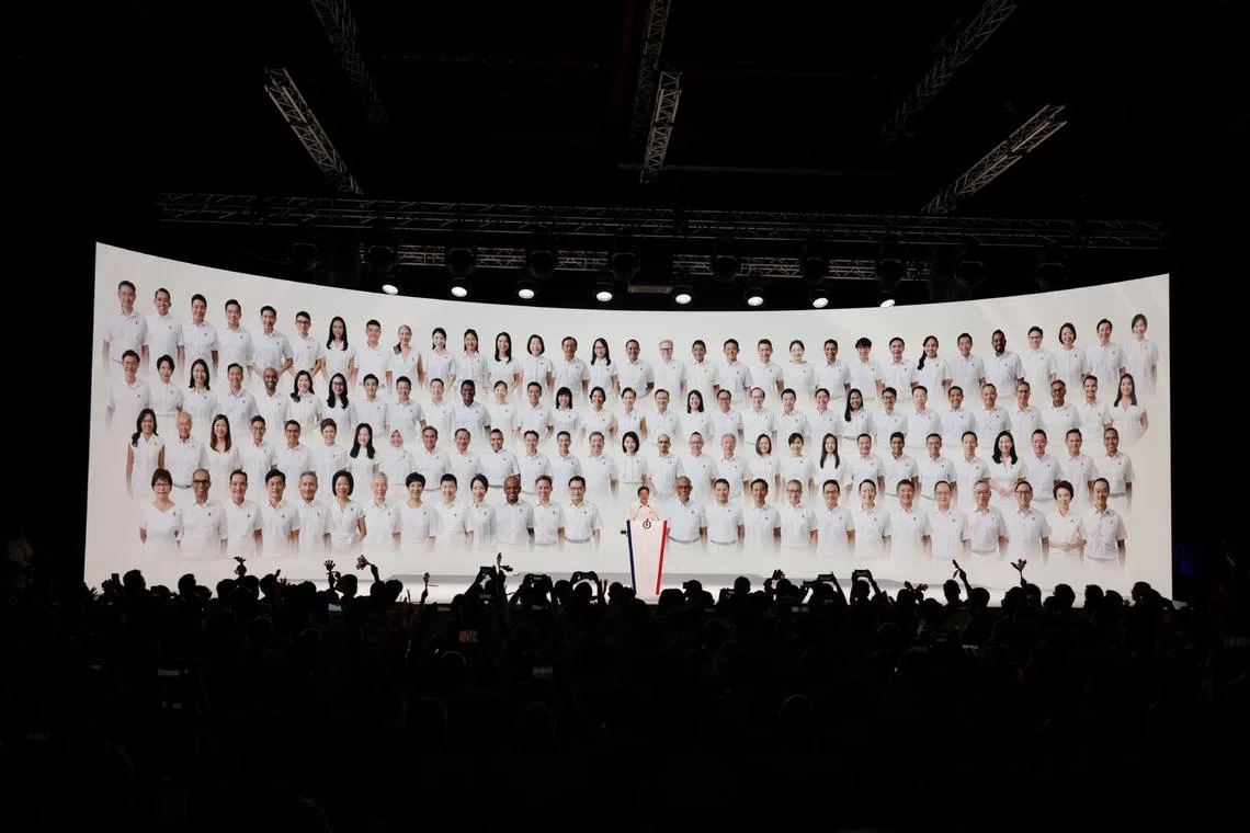 Prime Minister Lawrence Wong spoke about each of the 32 individuals during his speech, highlighting their achievements and contributions to society.