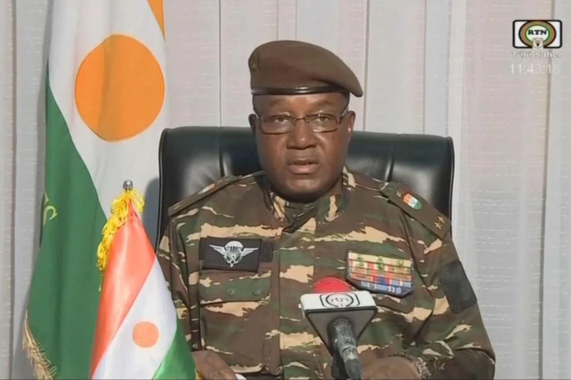 General Abdourahamane Tchiani, head of the Presidential Guard since 2011, appeared on state TV saying he was now in charge in Niger.