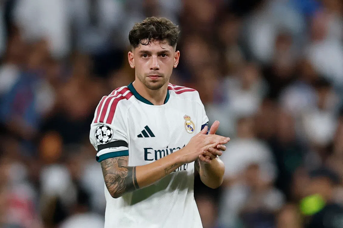 Real Madrid's Valverde sidelined with severe ankle sprain