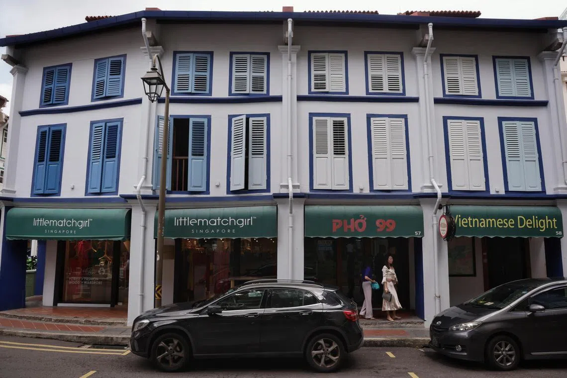 Sales of shophouses rose 52.2 per cent to $169.1 million in the first quarter of 2024 from the previous quarter.