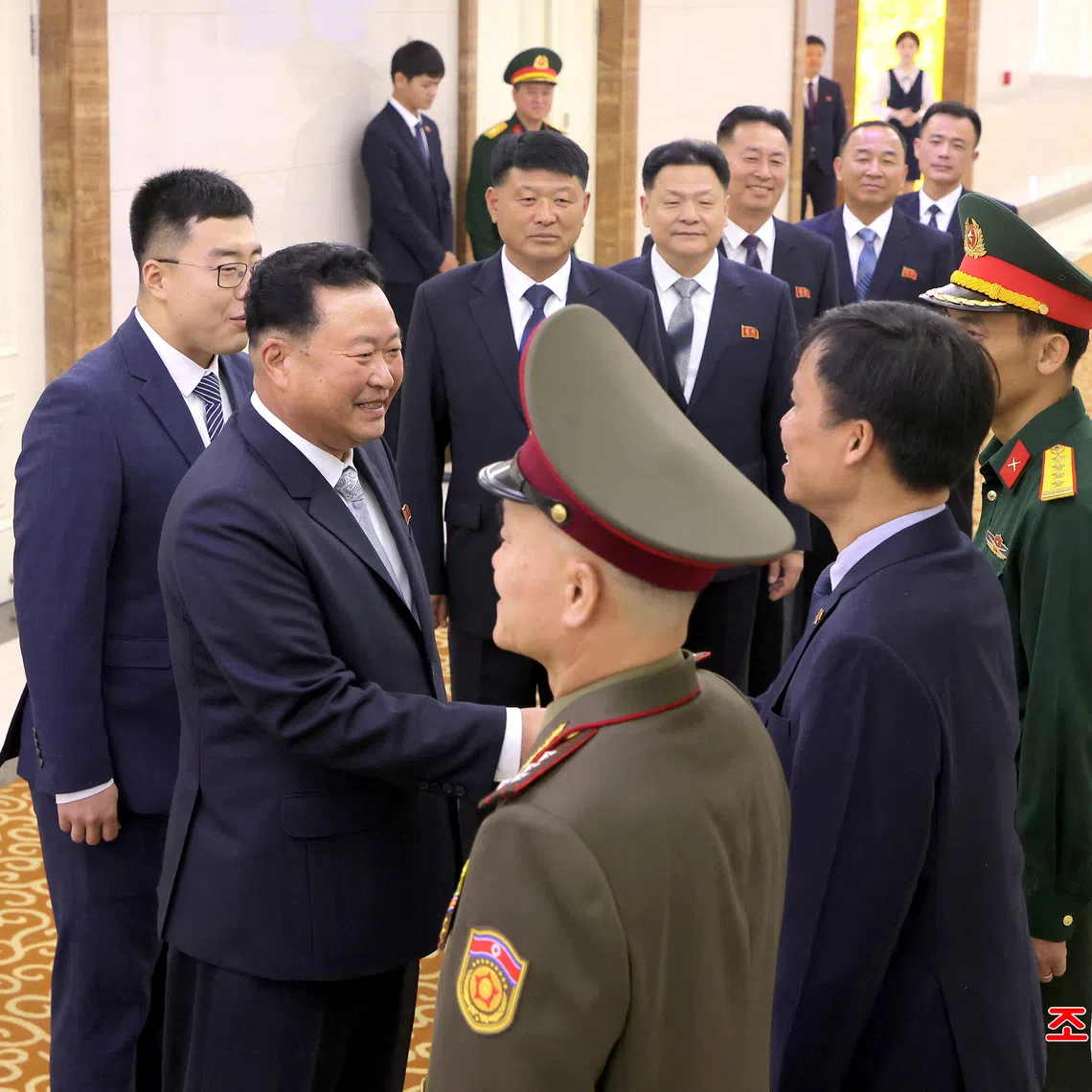 A delegation from North Korea’s defence ministry, led by deputy defence Minister Ryo Chol Ung, prepares to leave Pyongyang for Vietnam, on Sept 22.