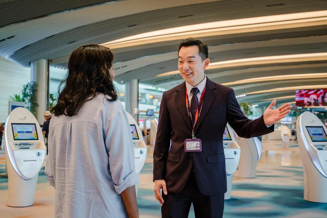 Former flight attendant Jeffrey Loh had enrolled in a three-month digital product management course and is now a duty terminal manager at Changi Airport Group. 
