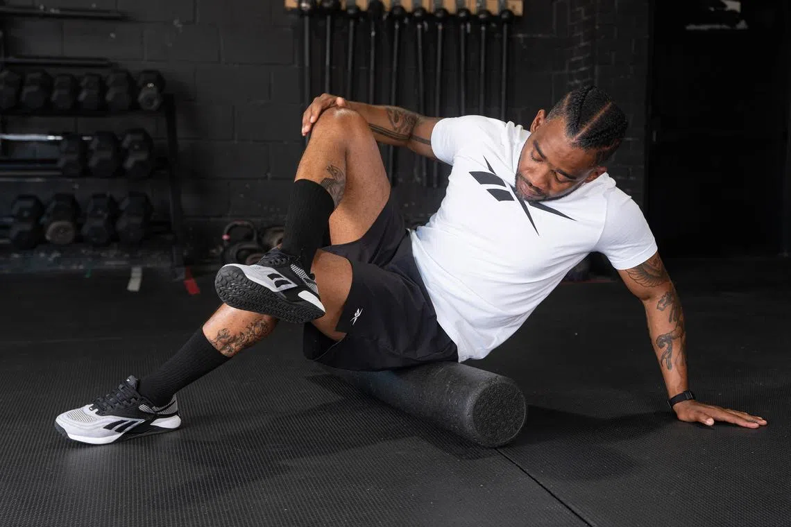 In theory, rolling a muscle over a stiff, cylindrical piece of foam does something similar to massage.