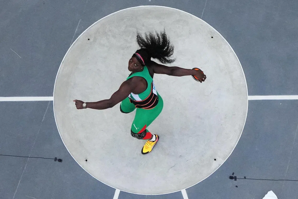Portugal's Liliana Ca in action during qualification at the World Athletics Championship in Budapest, Hungary on August 20, 2023