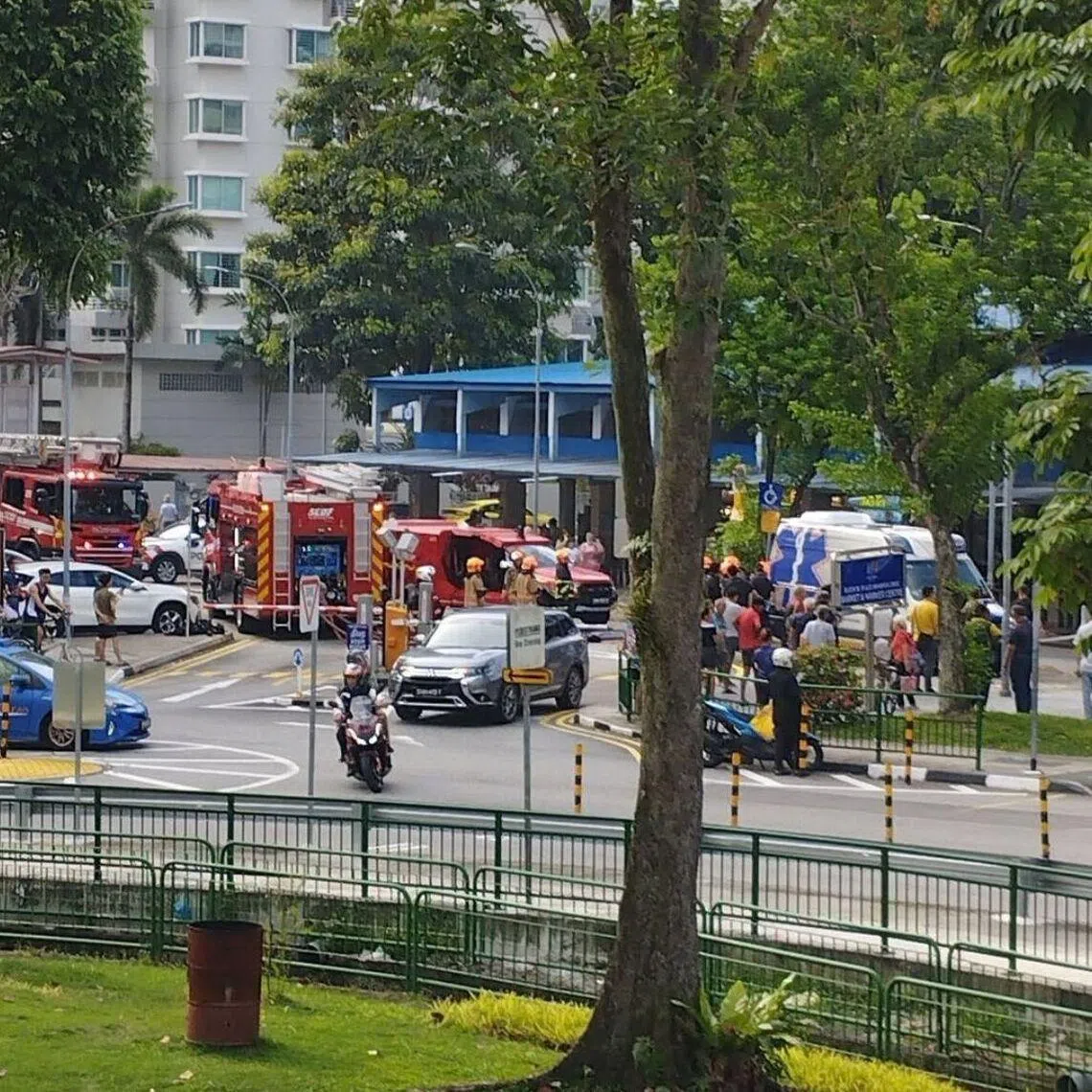 The fire was put out by about 4.40pm, according to photos circulating online.