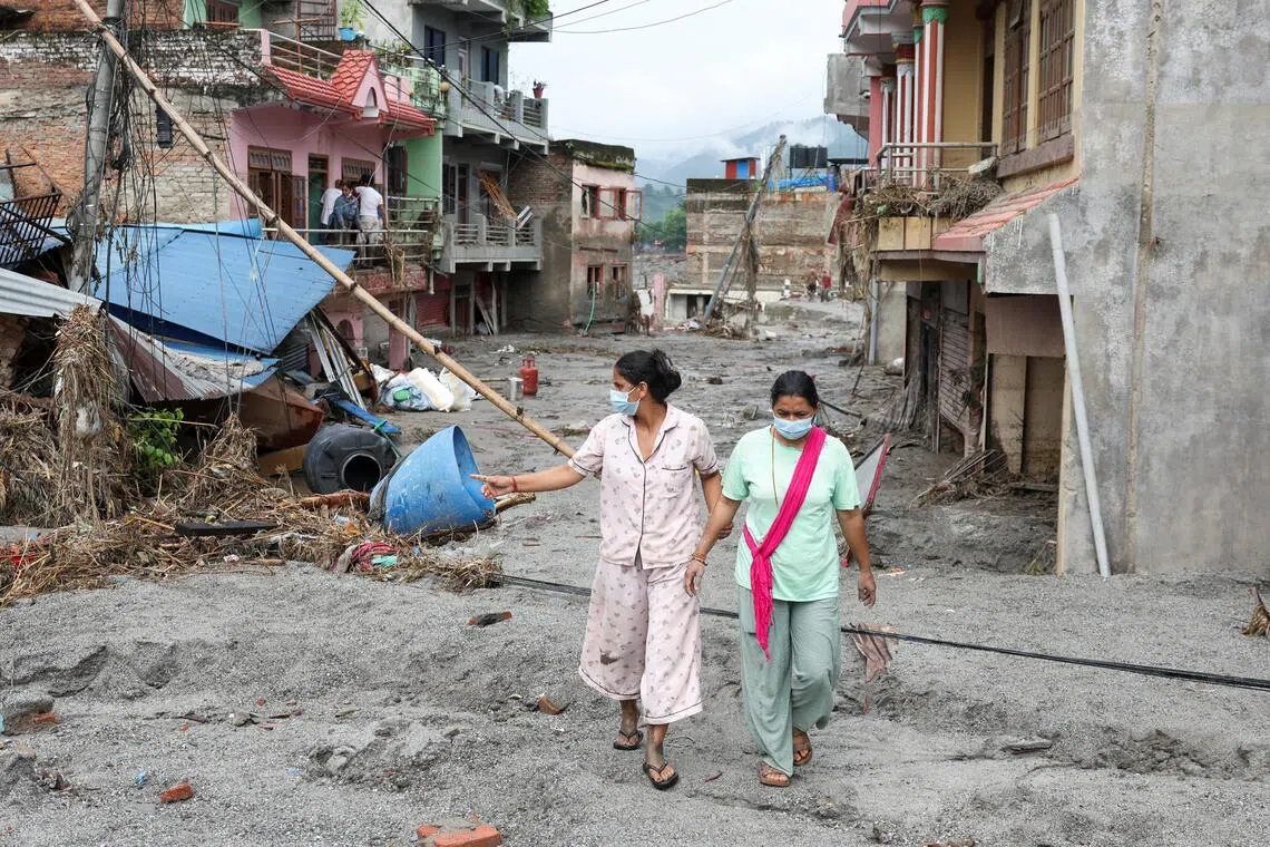 Women survivors face sanitation woes in Nepal relief camp