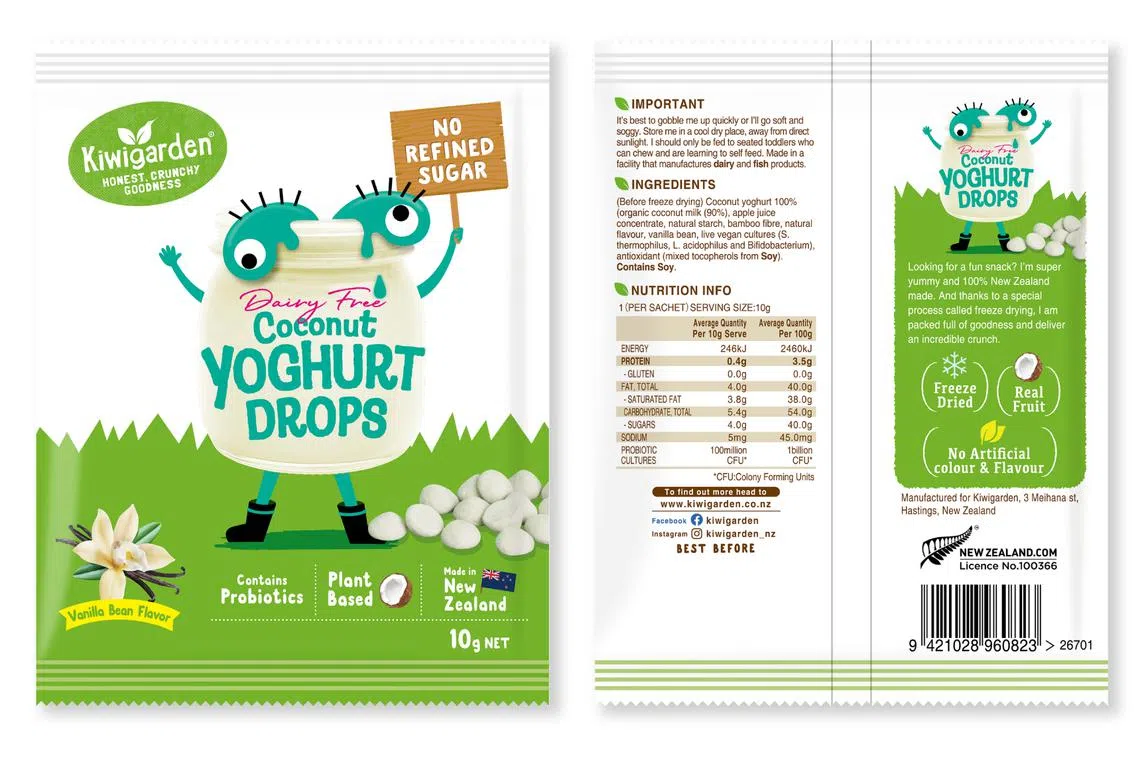 All batches of Kiwigarden Coconut Vanilla Dairy Free Yoghurt Drops have been recalled due to undeclared milk allergen.