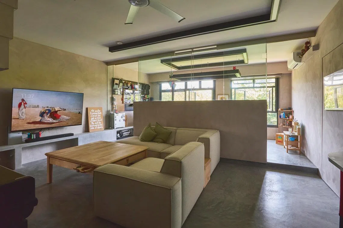 Ms Ashley Ho and Mr Daryl Nah's marital home has a hybrid Brutalist and minimalist aesthetic.