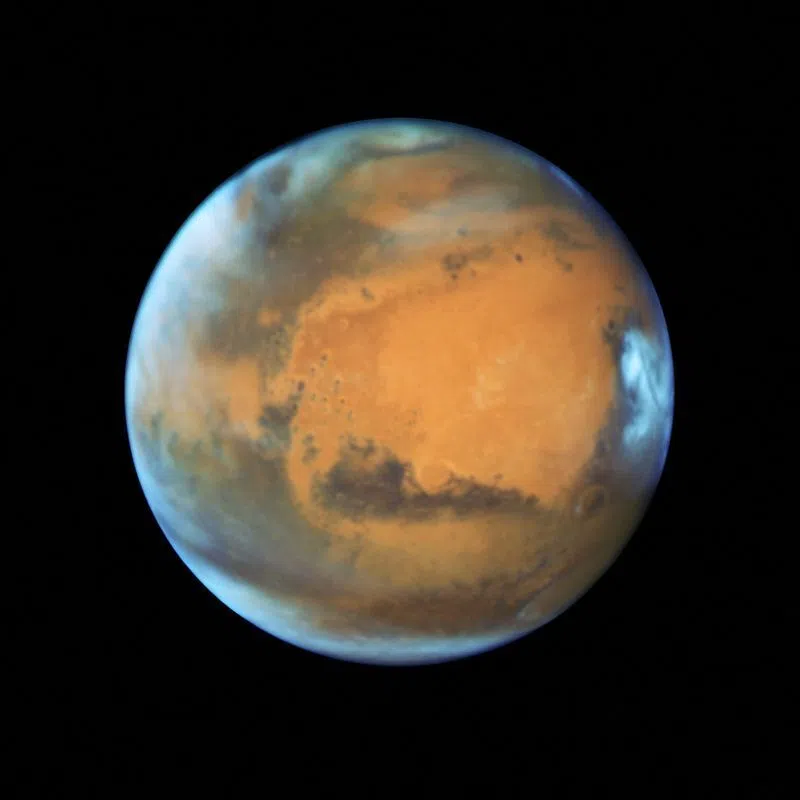 The planet Mars is shown in this NASA Hubble Space Telescope view taken May 12, 2016.
