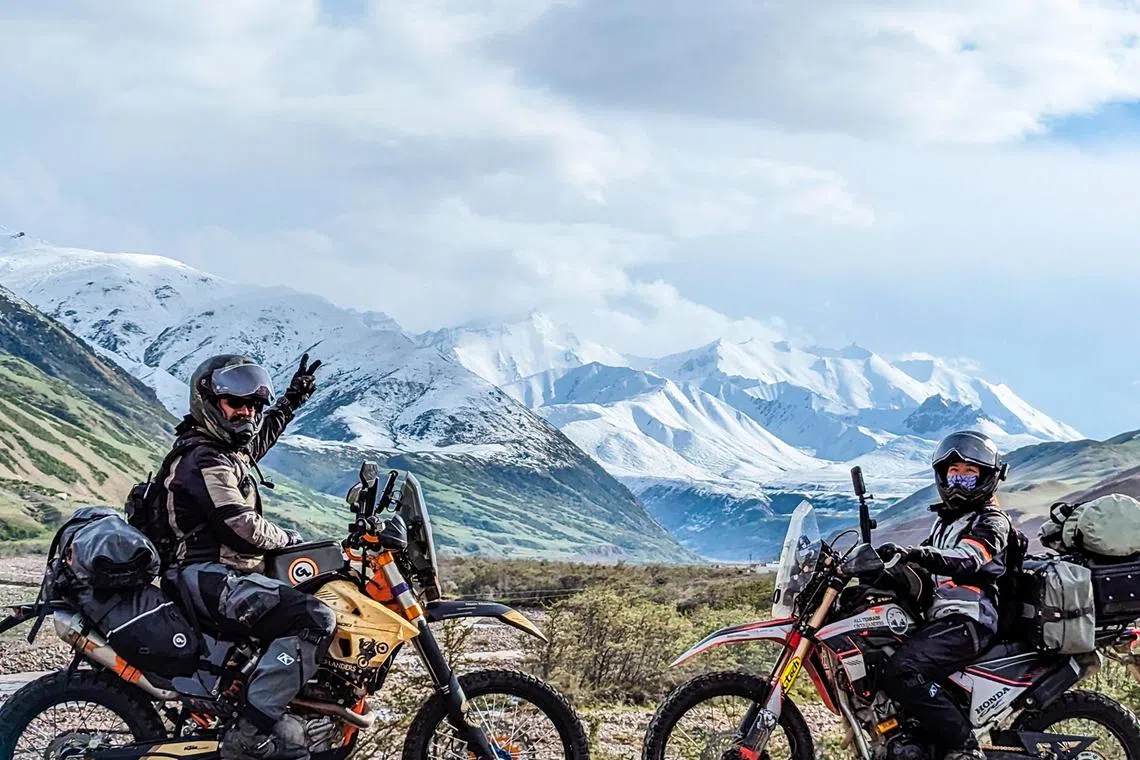  The couple has covered more than 38,000km across 12 countries as of September, spanning temperature ranges from the sweltering 42 deg C heat in Laos to the bitter - 4 deg C Tibetan cold. 