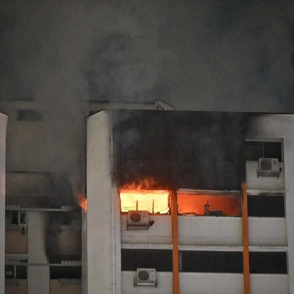 The Singapore Civil Defence Force (SCDF) said the fire had engulfed an entire unit on the 18th floor.
